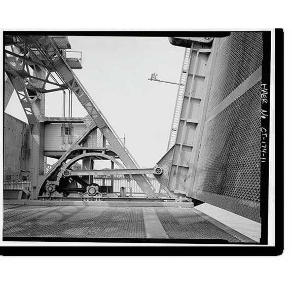 Historic Print, Mystic River Bridge, Spanning Mystic River at U.S. Route 1, Groton, New London County, CT - 11, 16" x 20"