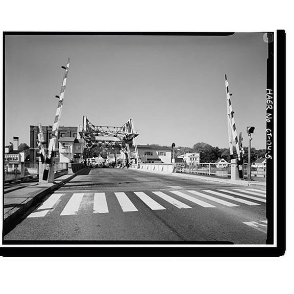 Historic Print, Mystic River Bridge, Spanning Mystic River at U.S. Route 1, Groton, New London County, CT - 5, 16" x 20"