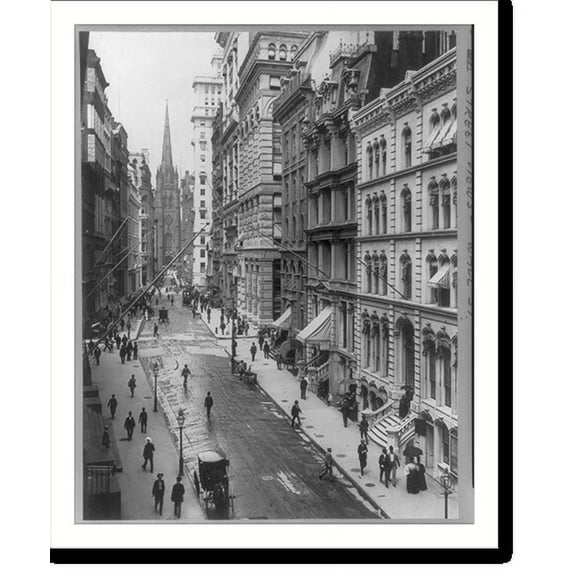 Historic Print, [N.Y.C. - Wall Street at Broadway], 18" x 24"