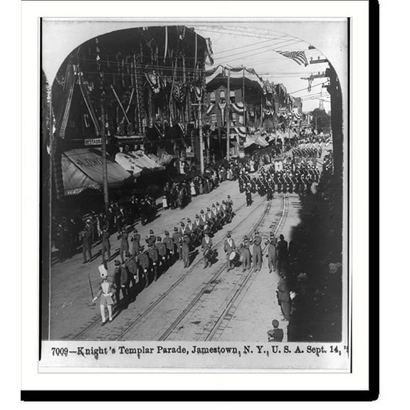 Historic Print, N.Y. - Jamestown - Knights Templar Parade, 8/14/97, 18" x 24"