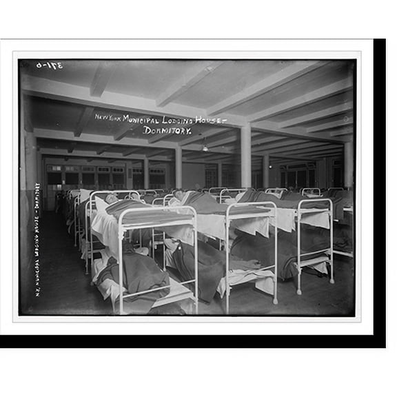 Historic Print, N.Y. Muni. Lodg. House: dormitory, 18" x 24"