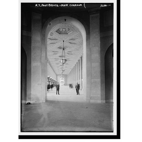 Historic Print, N.Y. Post Office . main corridor - 2, 16" x 20"