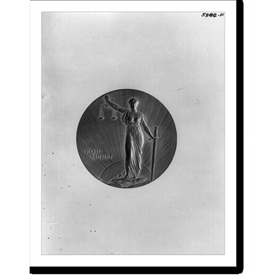Historic Print, [NAACP Spingarn award medal presented to Roland Hayes in 1924, front view], 18" x 24"
