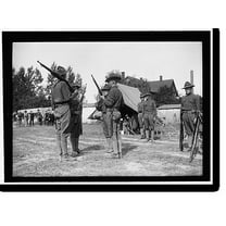 Historic Print, NATIONAL GUARD OF D.C. AT COLONIAL BEACH. WITH MUSKETS, 16" x 20"