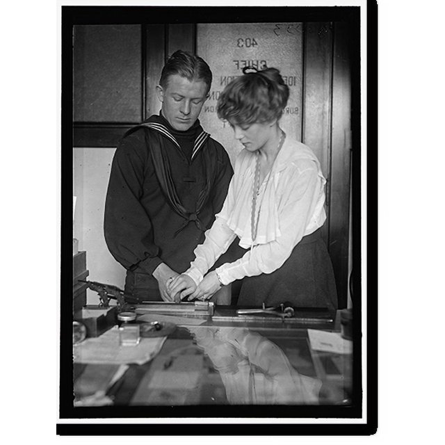 Historic Print, NAVY DEPARTMENT, U.S. INTELLIGENCE BUREAU, FINGER PRINT