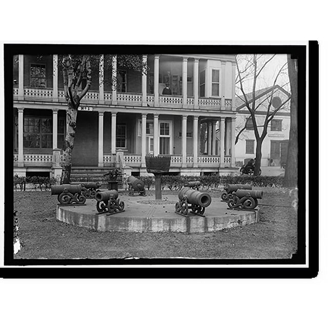 Historic Print, NAVY YARD, U.S., WASHINGTON. MORLARS, CANNON, TARGETS