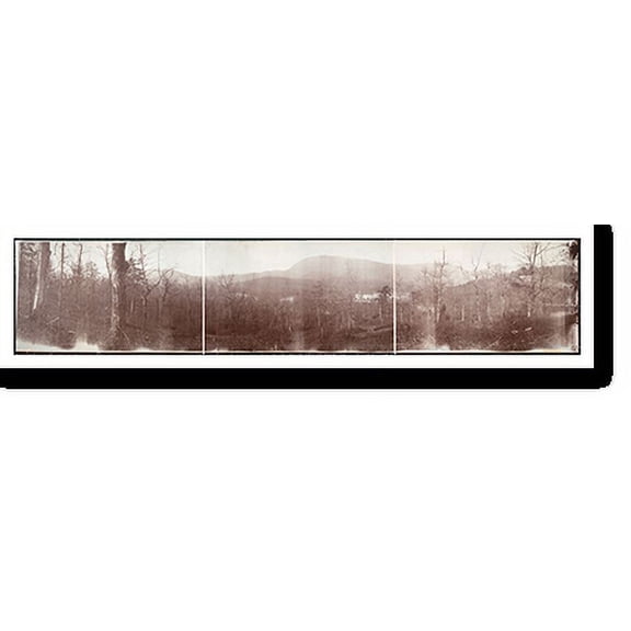 Historic Print, NC 1909 Toxaway Inn and mountains PHOTO, Width 7" x Length 36"