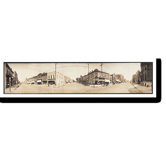 Historic Print, NE Fifth and Court Sts., Beatrice 1908 PHOTO, Width 7" x Length 36"