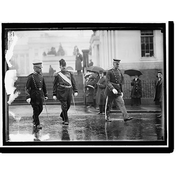 Historic Print, NEW YEAR'S RECEPTION AT WHITE HOUSE. COL. GEORGE RUHLEN; MAJ. GEN. C.B. HALL; CAPT. E.W. CLARK, 18" x 24"