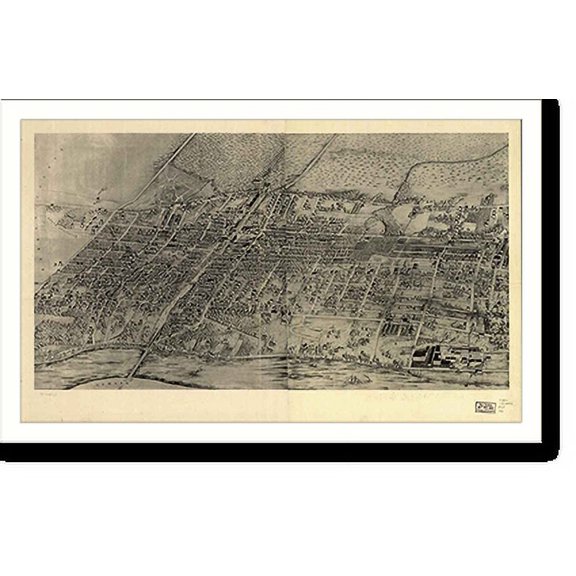Historic Print, NJ Arlington Kearny 1907 MAP, 18" x 24"