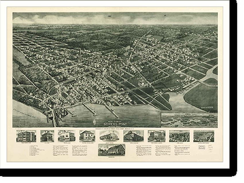 Historic Print, NJ Somers Point 1925 MAP, 16" x 20"