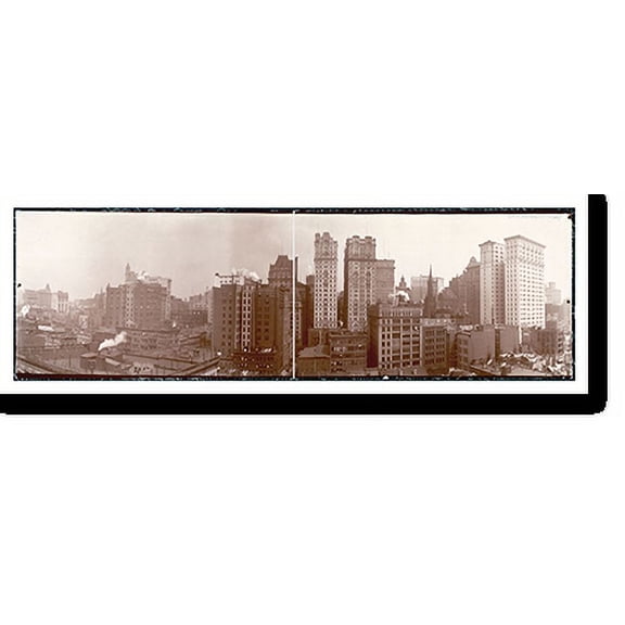 Historic Print, NY 1907 New York Westside Downtown,, 18" x 24"
