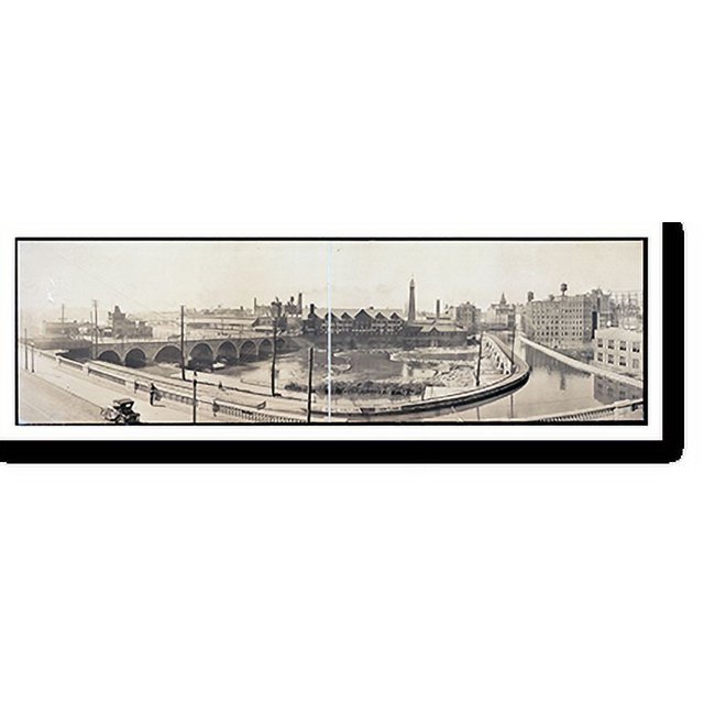 Historic Print, NY 1914 Genesee River Rochester, 16" x 20"