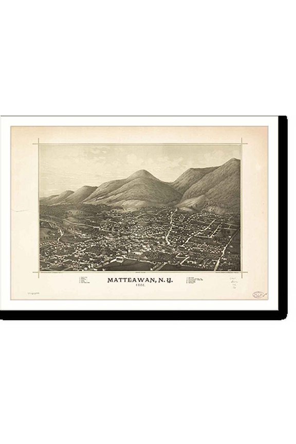 Historic Print, NY Mattawan 1886 MAP, 18" x 24"
