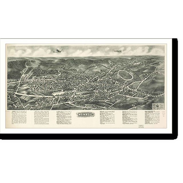 Historic Print, NY Monroe 1923 MAP, 16" x 20"