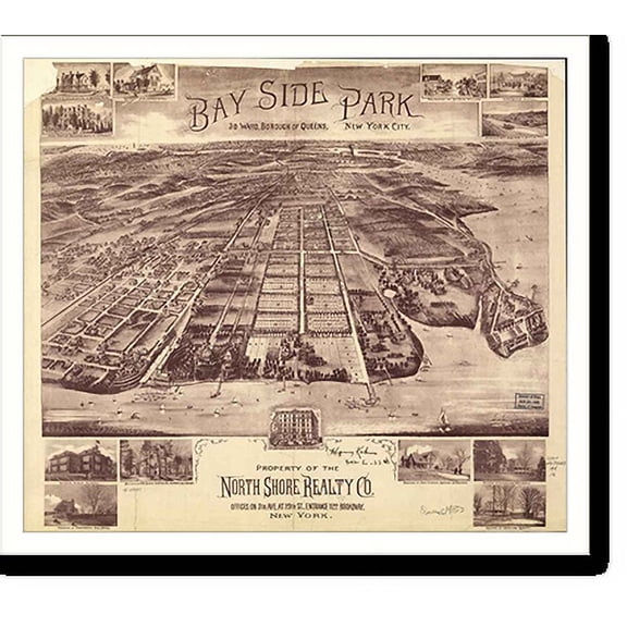 Historic Print, NY Queens 1915 MAP, 18" x 24"