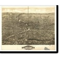 Historic Print, NY Rochester 1880 MAP, 16" x 20"