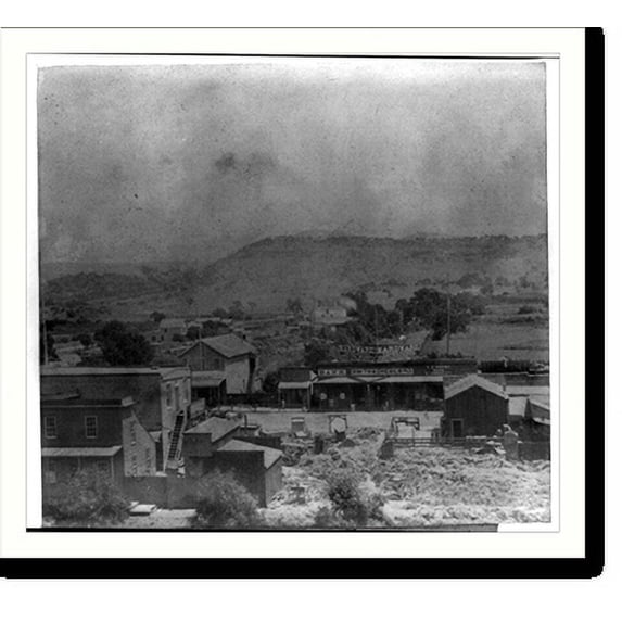 Historic Print, Napa City, from the Court House, looking East, Napa County, 18" x 24"