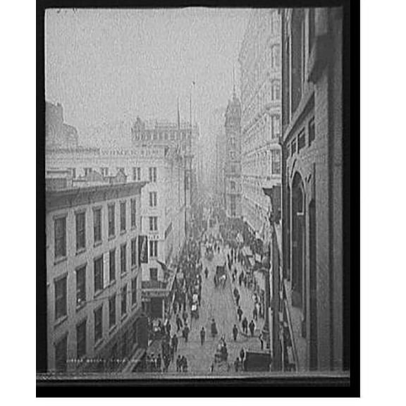 Historic Print, Nassau Street, New York, 16" x 20"