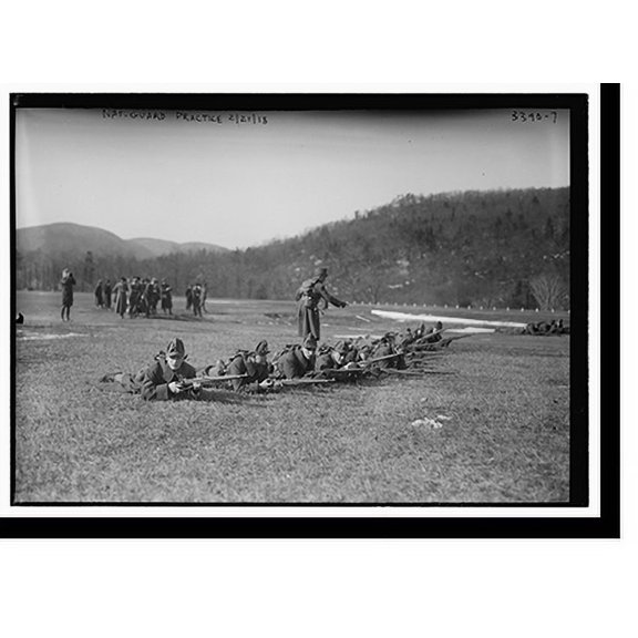Historic Print, Nat'l Guard practice, 16" x 20"