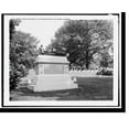 Historic Print, National Cemetery, monument to the Andrews Raiders
