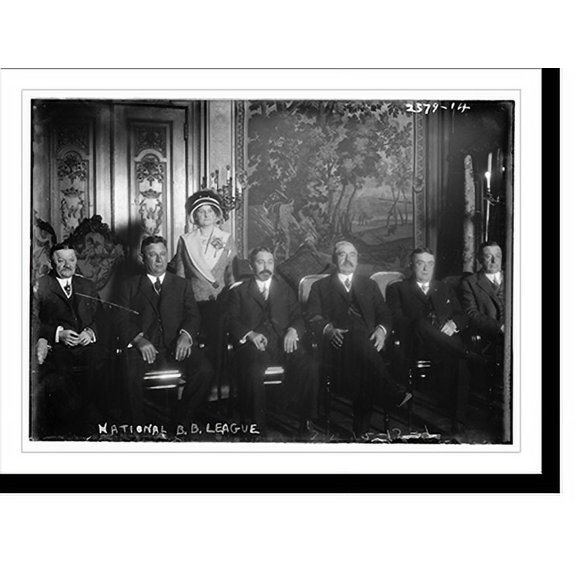 Historic Print, National League team owners including Gary Herrmann, Charles Ebbets and Mrs. Helene Robison Britton (baseball), 16" x 20"