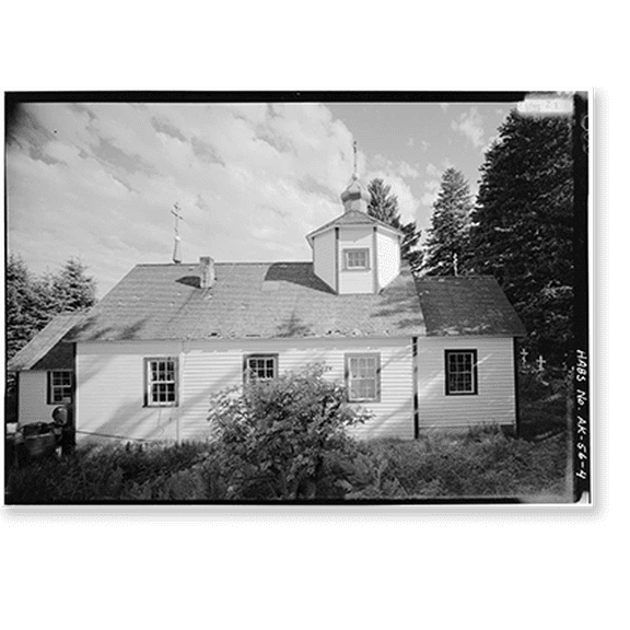 Historic Print, Nativity of Our Lord Russian Orthodox Church, Spruce Island, Ouzinkie, Kodiak Island Borough, AK - 4, 16" x 20"