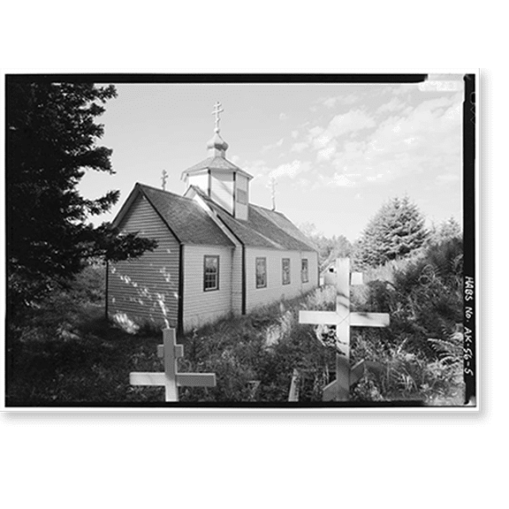 Historic Print, Nativity of Our Lord Russian Orthodox Church, Spruce Island, Ouzinkie, Kodiak Island Borough, AK - 6, 16" x 20"