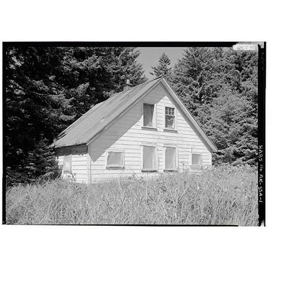 Historic Print, Nativity of the Holy Theotokos Russian Orthodox Church, Priest's House, Afognak Island, Afognak, Kodiak Island Borough, AK, 16" x 20"