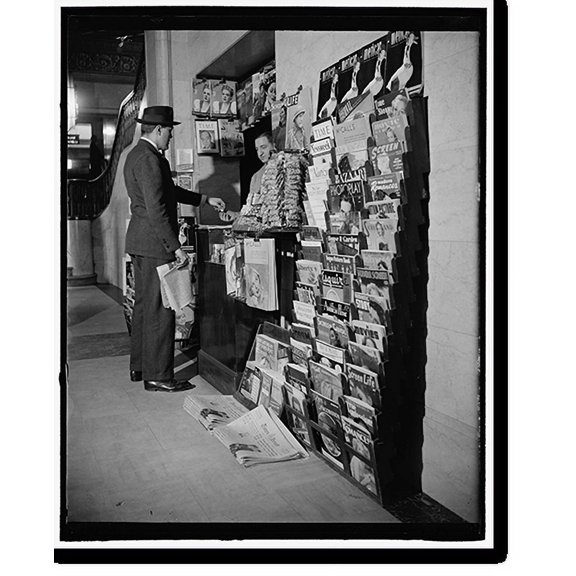 Historic Print, Natl. Press Bld. newstand - 2, 18" x 24"