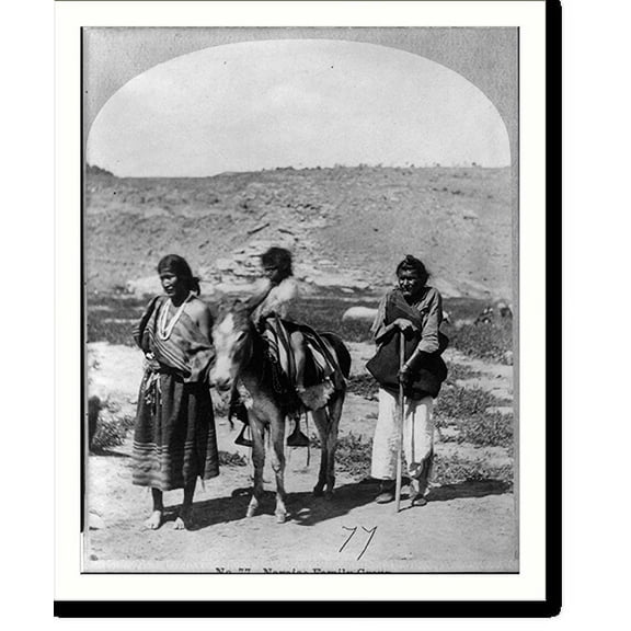 Historic Print, Navajoe family group., 16" x 20"