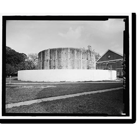 Historic Print, Naval Air Station Key West, Truman Annex, Fuel Storage Tank, Key West, Monroe County, FL, 16" x 20"