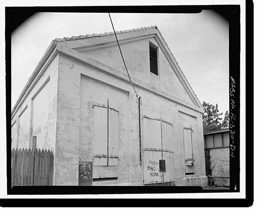 Historic Print, Naval Air Station Key West, Truman Annex, Warehouse