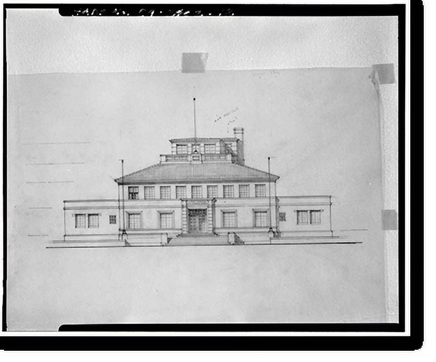 Historic Print, Naval Reserve Armory, 113 Harbor Way, Santa Barbara