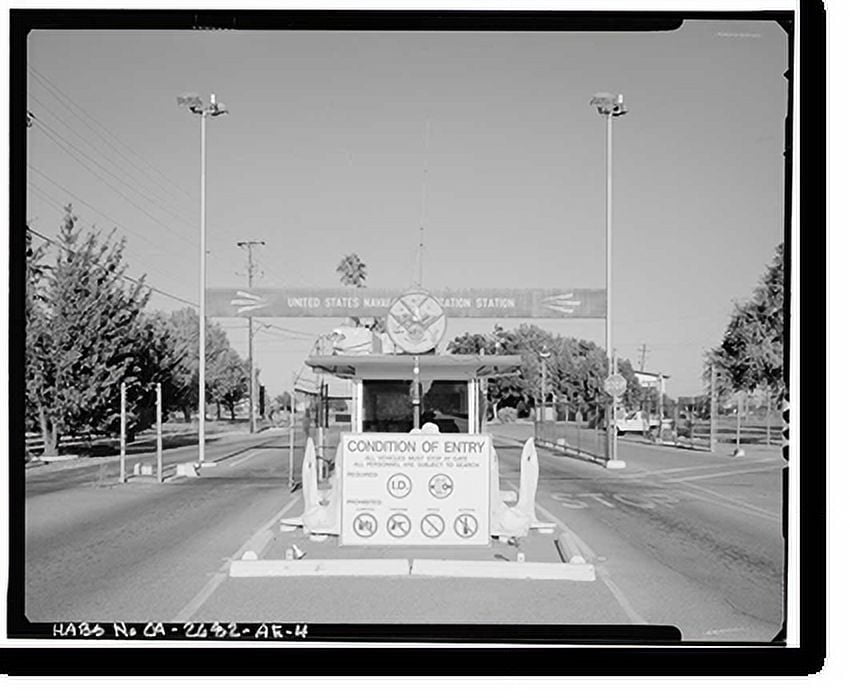 Historic Print, Naval Supply Annex Stockton, Entry Gate, East of Fyffe ...