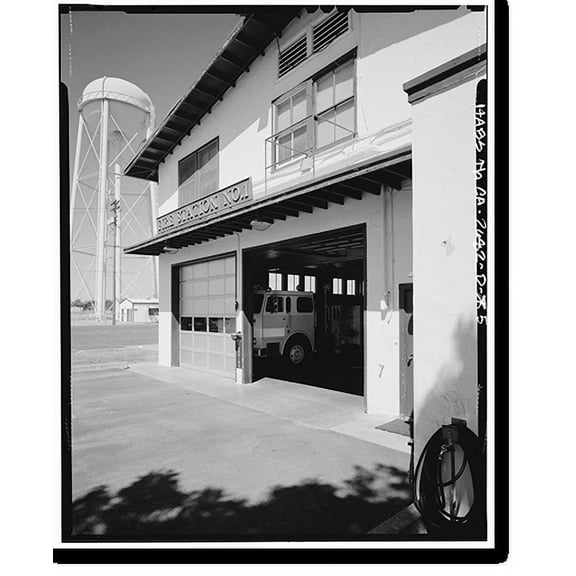 Historic Print, Naval Supply Annex Stockton, Fire Station, Northeast corner of Fyffe Avenue & James Drive, Stockton, San Joaquin County, CA - 5, 16" x 20"