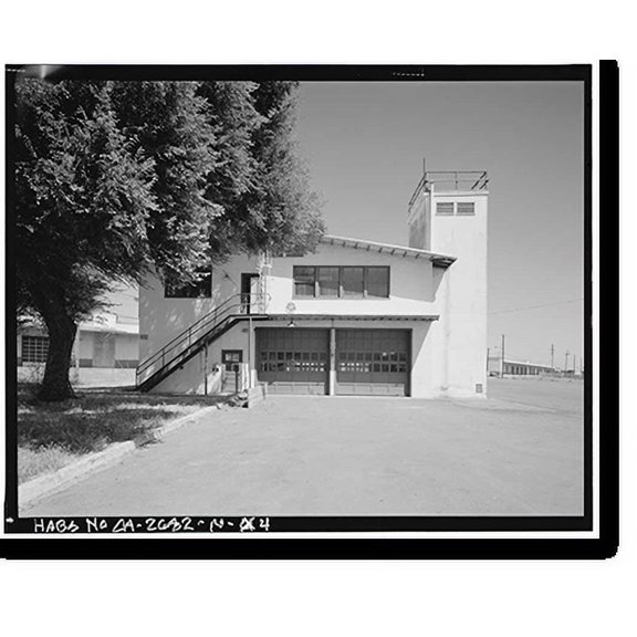 Historic Print, Naval Supply Annex Stockton, Fire Station, Southwest corner of Cavanagh Avenue & Embarcadero, Stockton, San Joaquin County, CA - 4, 16" x 20"