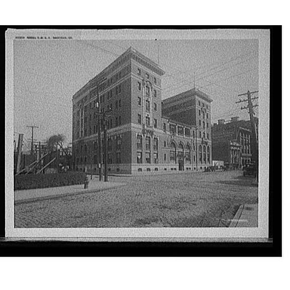 Historic Print, Naval Y.M.C.A., Norfolk, Va., 16" x 20"