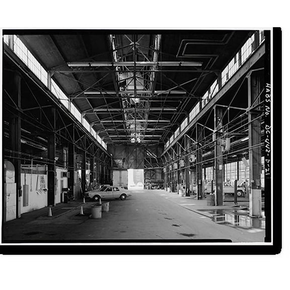 Historic Print, Navy Yard, Boilermakers Shop, Navy Yard Annex, Washington, District of Columbia, DC - 21, 16" x 20"