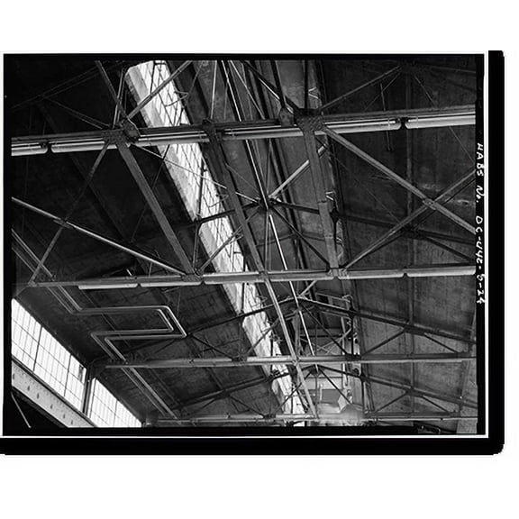 Historic Print, Navy Yard, Boilermakers Shop, Navy Yard Annex, Washington, District of Columbia, DC - 24, 16" x 20"