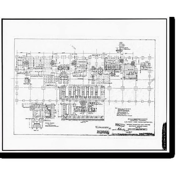 Historic Print, Navy Yard, General Foundry, Navy Yard Annex, Washington, District of Columbia, DC - 2, 18" x 24"