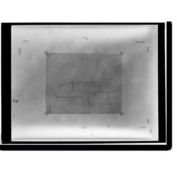 Historic Print, Navy Yard, Quarters B, East Side of Drill Field, Washington Navy Yard, Washington, District of Columbia, DC - 8, 18" x 24"