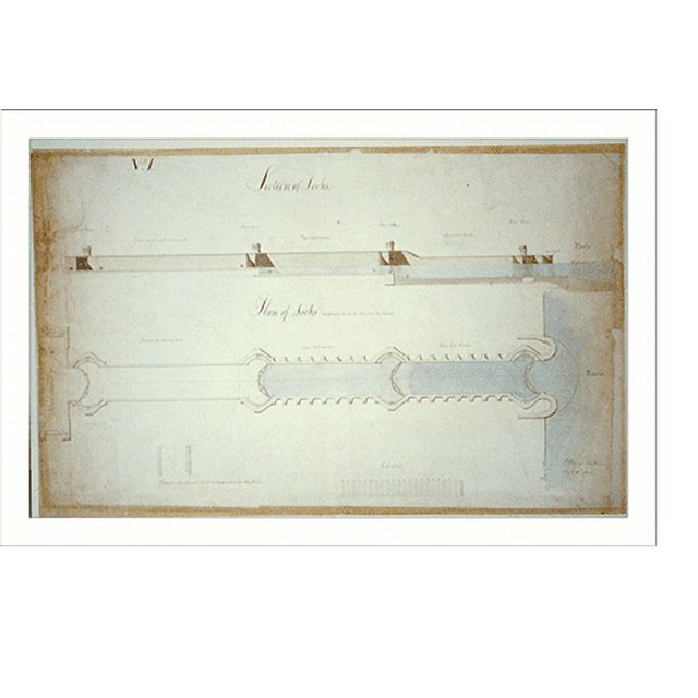 Historic Print, [Navy yard (Dry Dock and Naval Arsenal"), on the Anacostia River, Washington, D