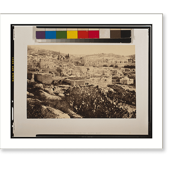 Historic Print, Nazareth, from the north-west, 18" x 24"