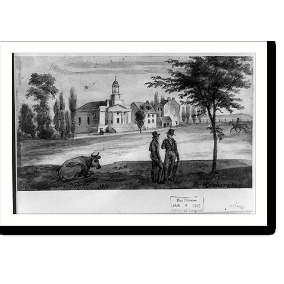 Historic Print, Near Pennsylv. Ave. and 7th St. At Washington City, 18" x 24"