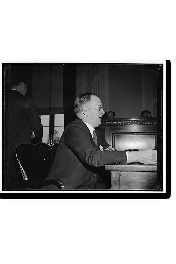 Historic Print, Nebraska Senator denounces NLRB as 'unfair.' Washington, D.C., April 17. Senator Edward R., 16" x 20"