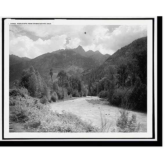 Historic Print, Needle Mts. from Animas Canyon, Colo., 16" x 20"
