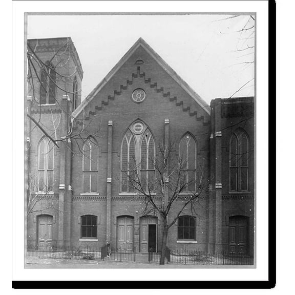 Historic Print, Negro churches - Baptist Churches, Washington, D.C. - R. St. Baptist Church, 18" x 24"