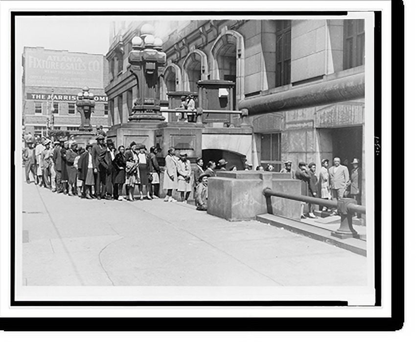 Historic Print, [Negro registration line, county court house, Atlanta