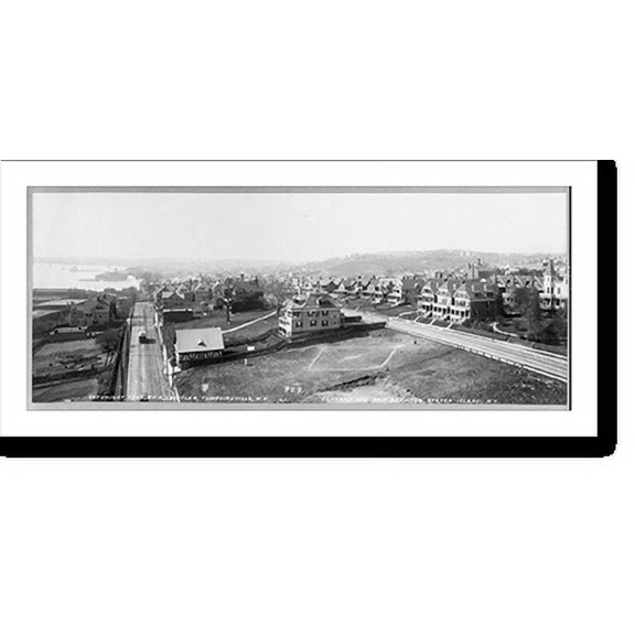 Historic Print, New Brighton, Staten Island, N.Y. [Bird's-eye view]: Central Ave., 18" x 24"